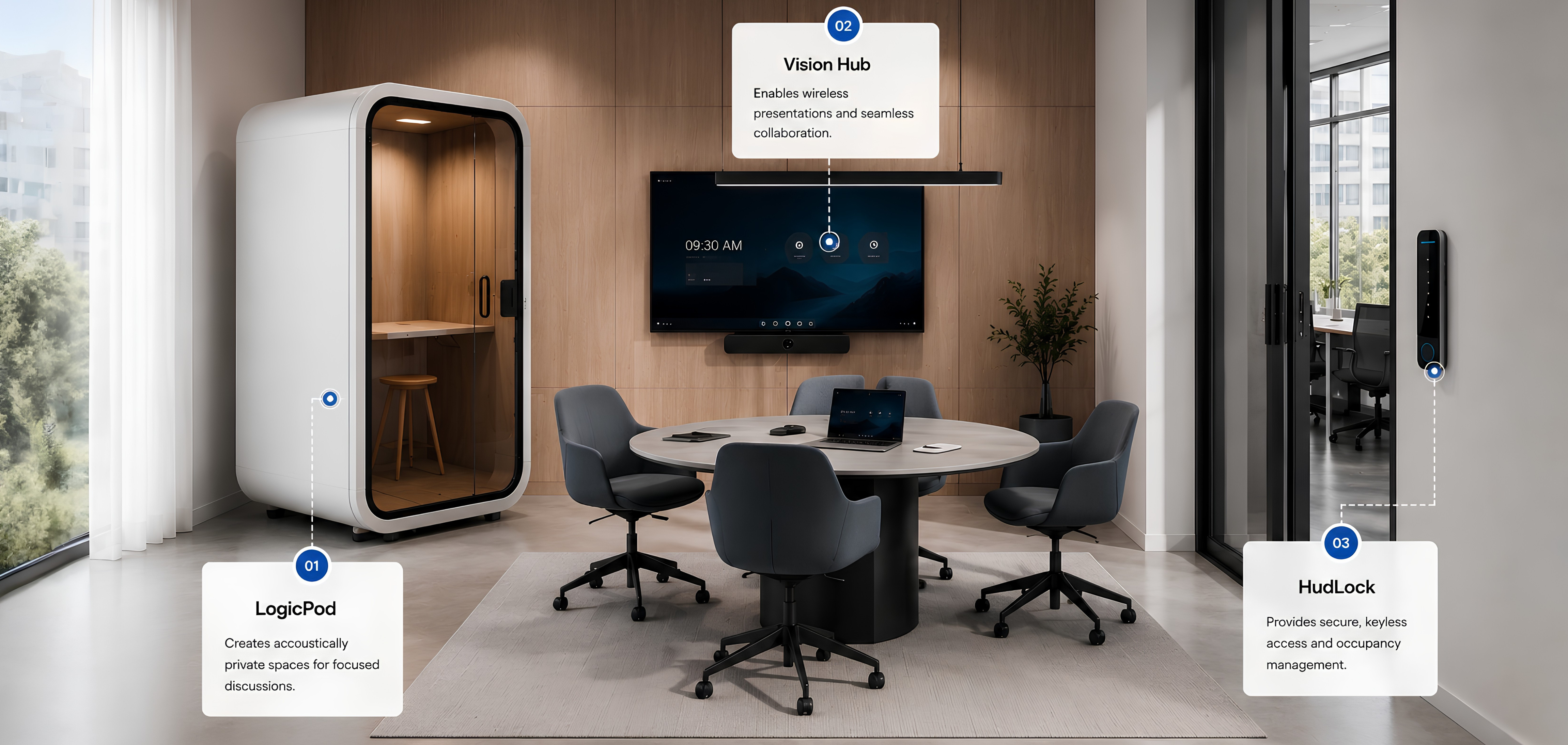 Huddle space interior